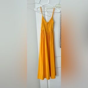 Zara Yellow Sleeveless Sundress Midi Size M